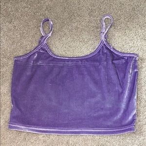 Purple velvet tank top